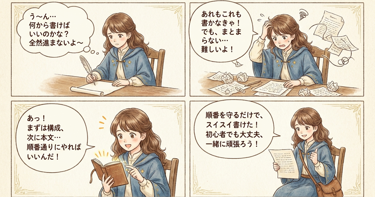 まとめ:書く順番を守れば、初心者でも迷わず進める