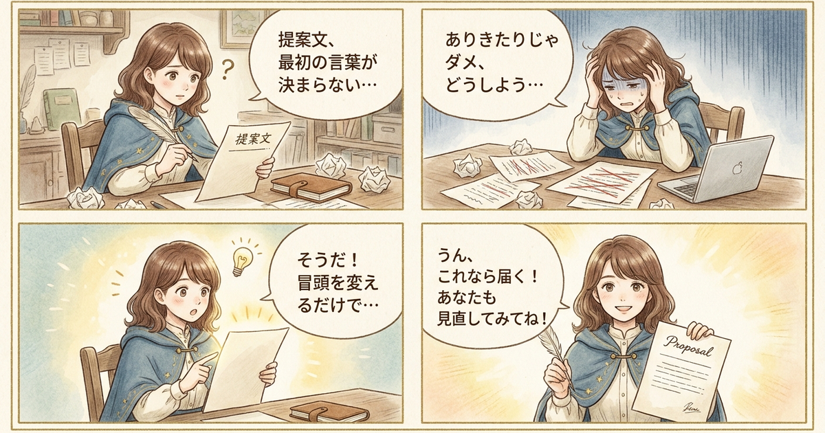 まとめ：提案文の冒頭、見直してみる価値はある