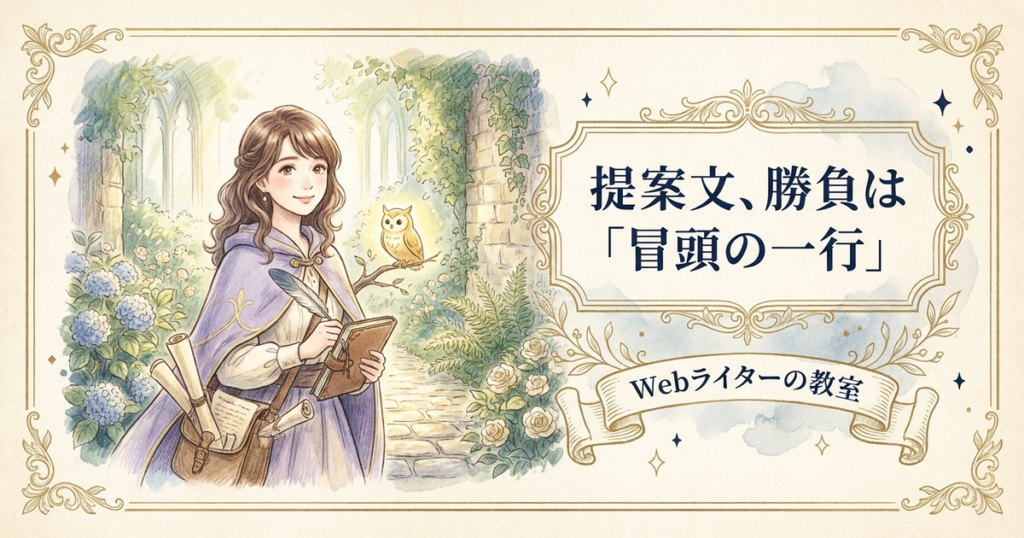 webライター 提案文の解説イメージ
