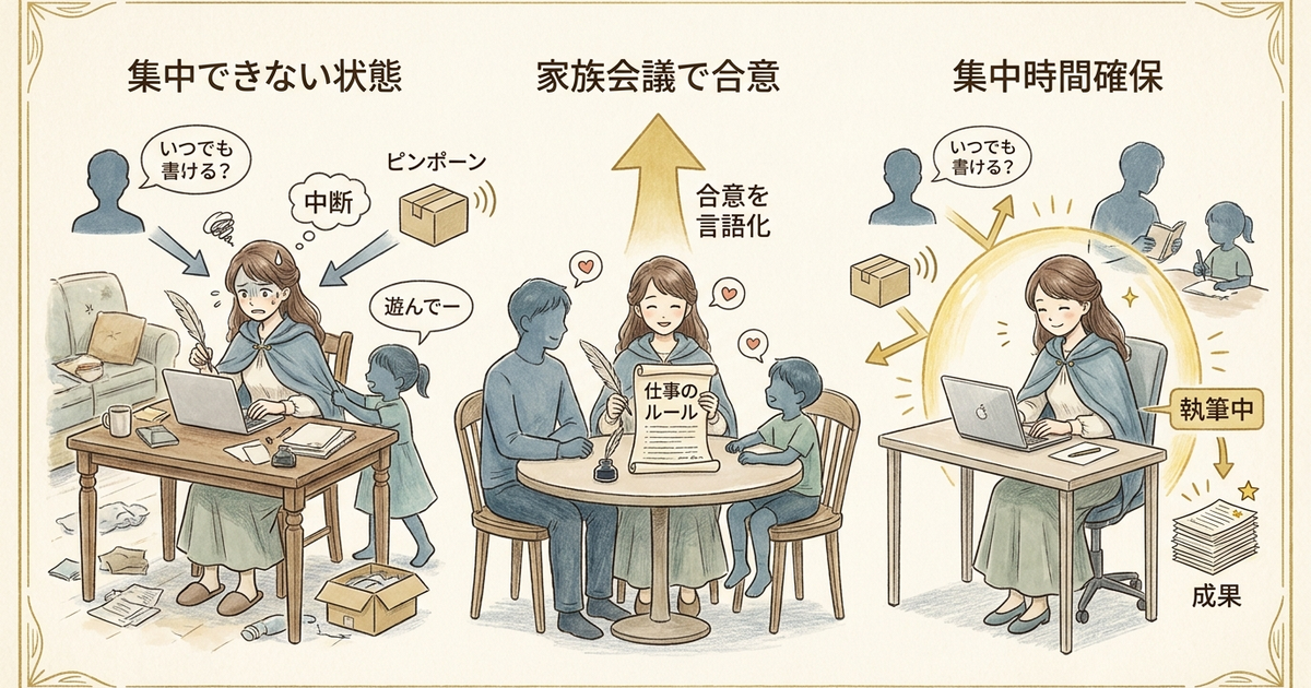 在宅で書く仕事を始める前に、家族との合意を言語化しておく