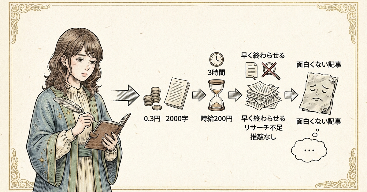 つまらないと感じる背景には、Webライター特有の構造的な問題がある