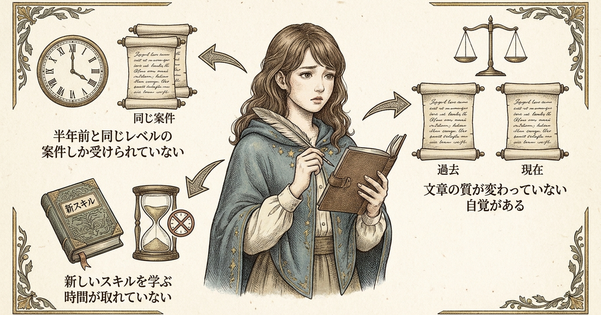 成長実感が得られず、同じ作業の繰り返しになっている