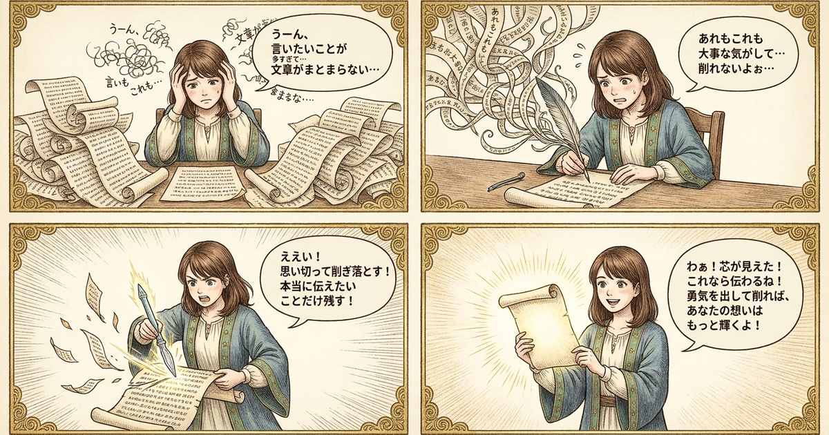 まとめ：冗長を削ぎ落とすと、文章の芯が見えてくる