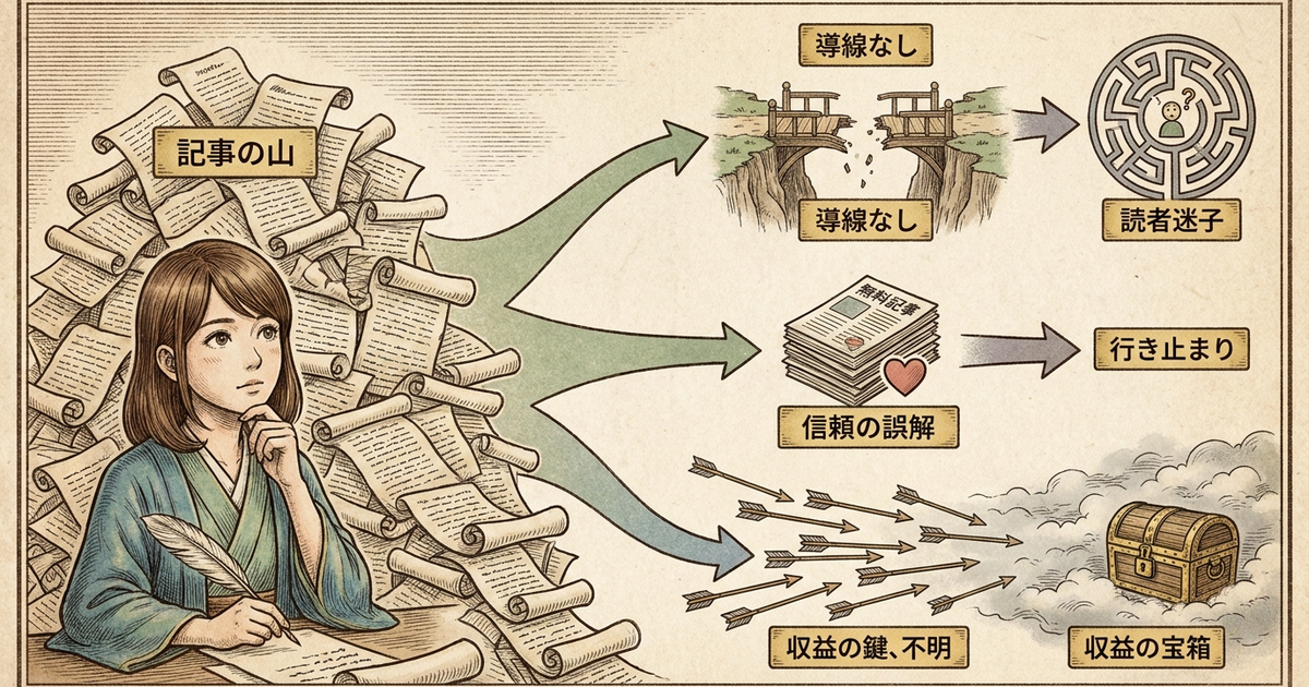 収益化導線が機能しないまま記事を量産してしまう3つの落とし穴