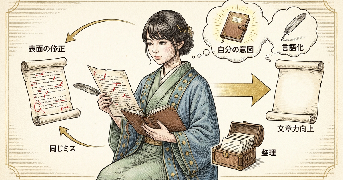 添削を受ける側が、文章の質を上げるために持つべき視点とは