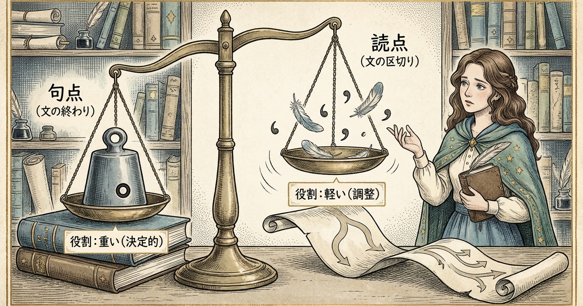 句点と読点の違いを整理すると、役割の重みが見えてくる