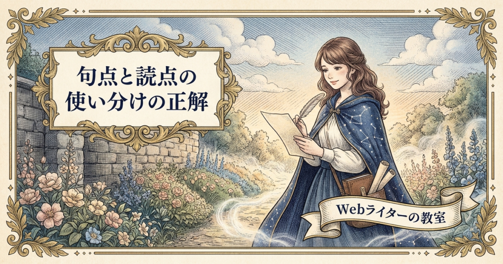 句点 読点の解説イメージ