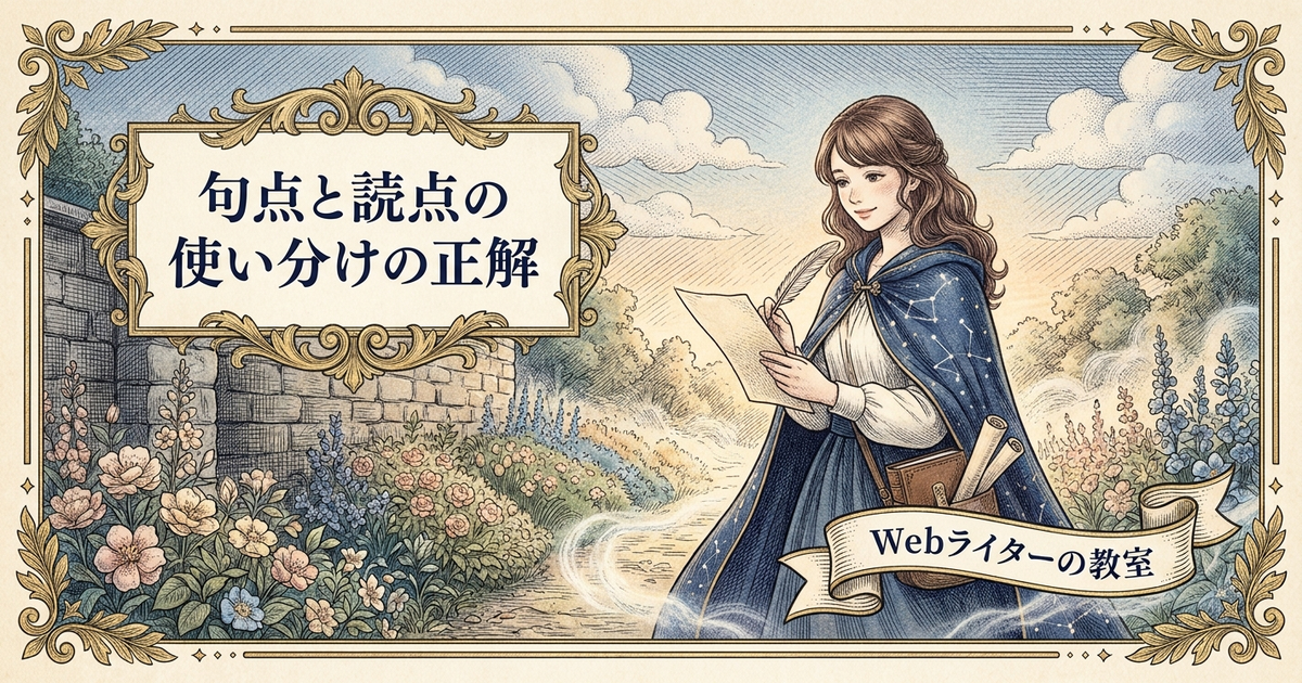 句点 読点の解説イメージ