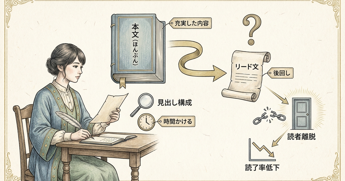 リード文の読了率への影響が見過ごされている