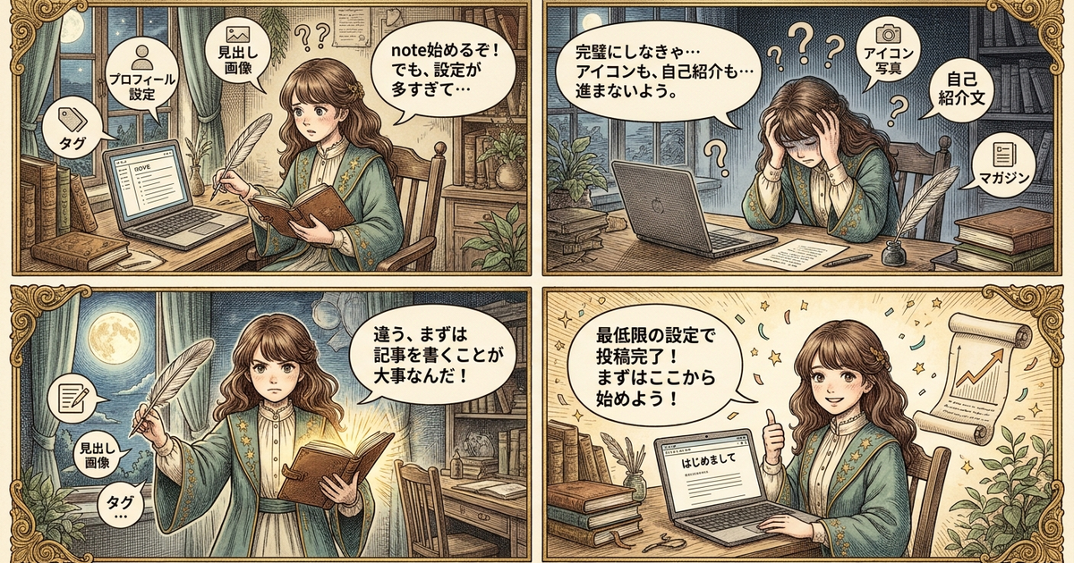 まとめ：noteの始め方、最初の設定で迷ったら最低限だけやって投稿する