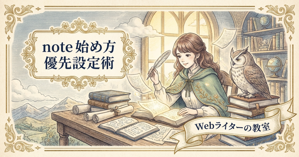NOTE 始め方の解説イメージ