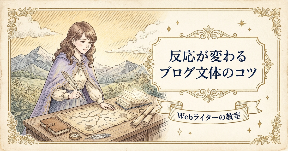 ブログ　文体の解説イメージ