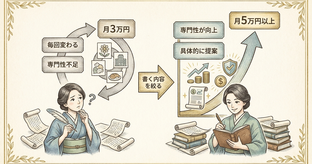 副業ライターが最初に絞るべきは「書く内容」である理由