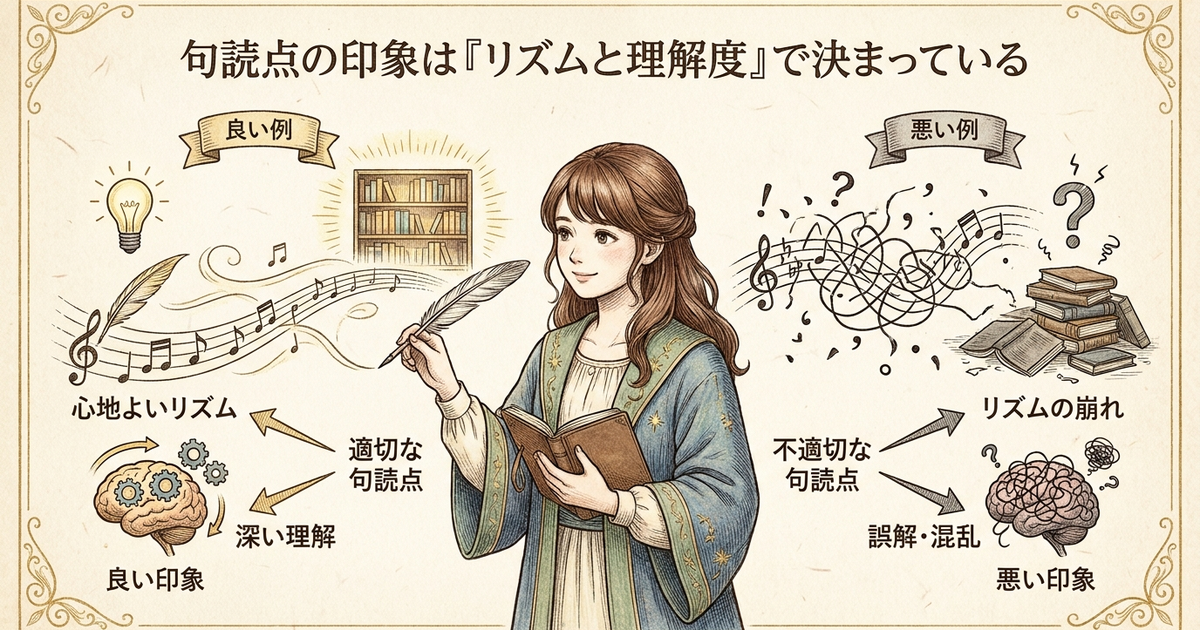 句読点の印象は「リズムと理解度」で決まっている