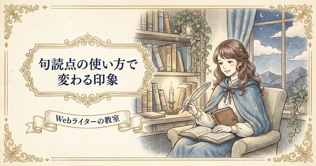 句読点 使い方の解説イメージ