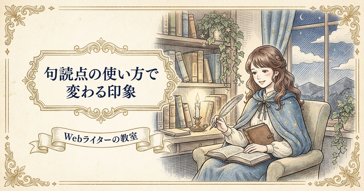 句読点 使い方の解説イメージ