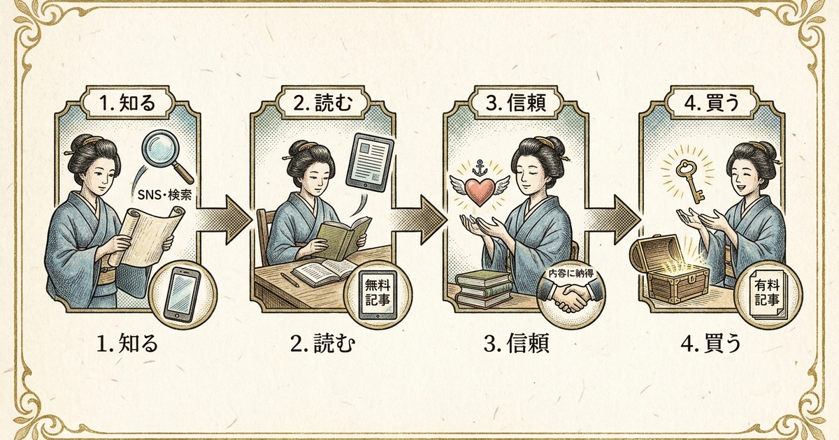 読者が「買いたい」と思う前に通過する4つの接点