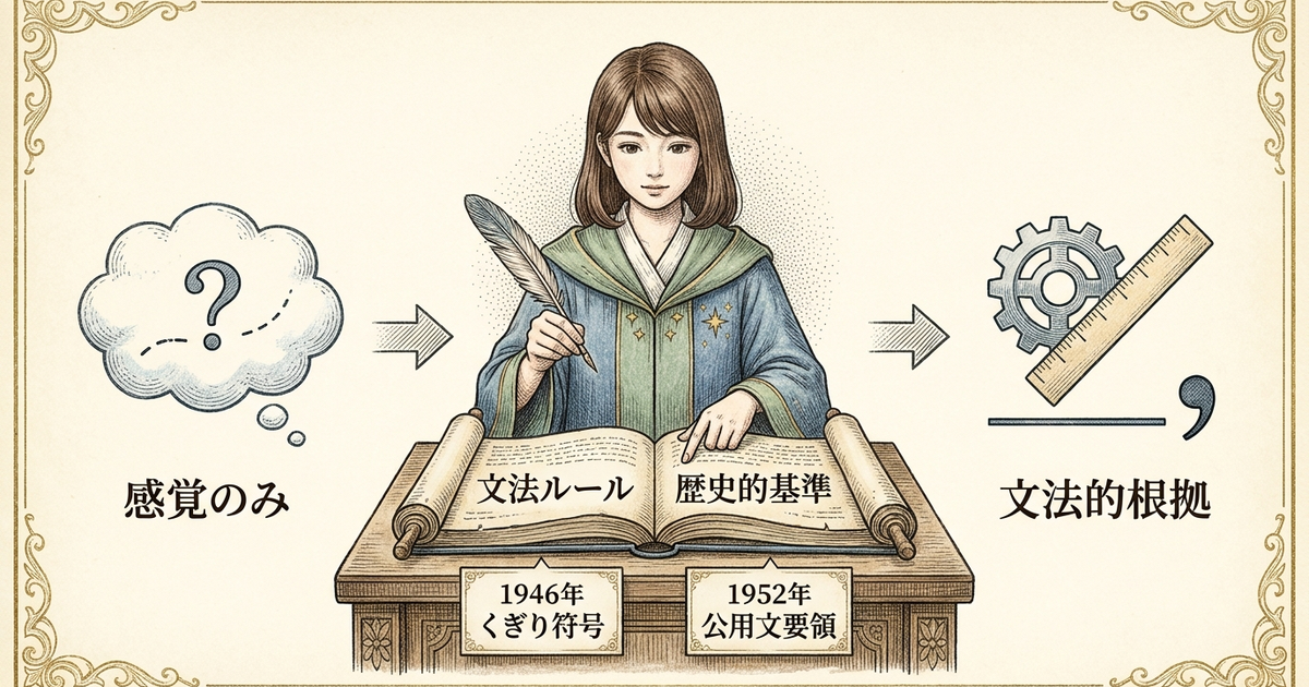 読点の使い方には文法上のルールが存在している