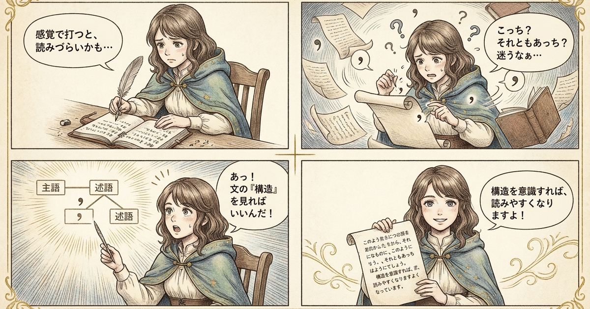 まとめ: 読点は感覚ではなく、文の構造から