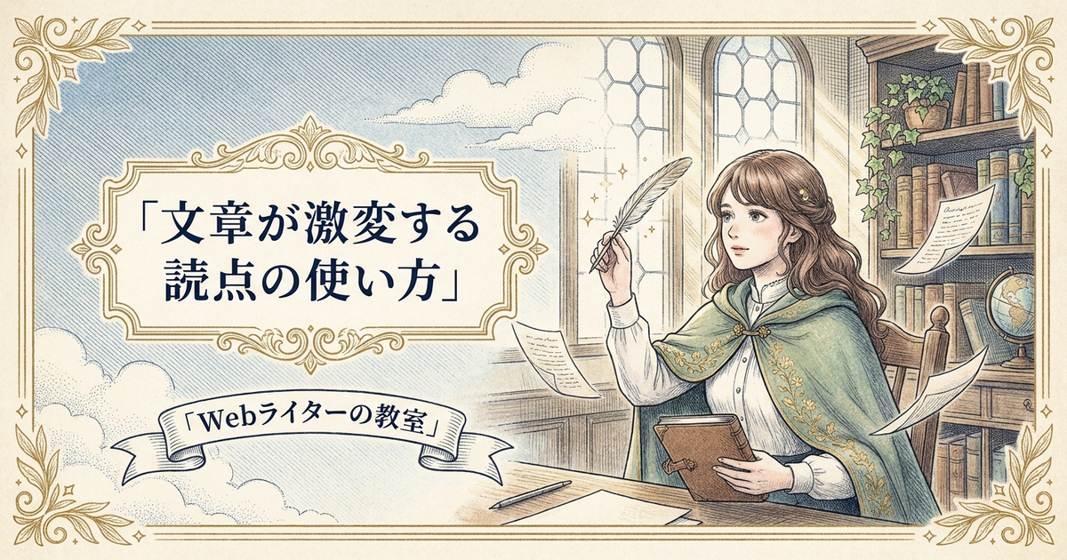 読点 使い方の解説イメージ