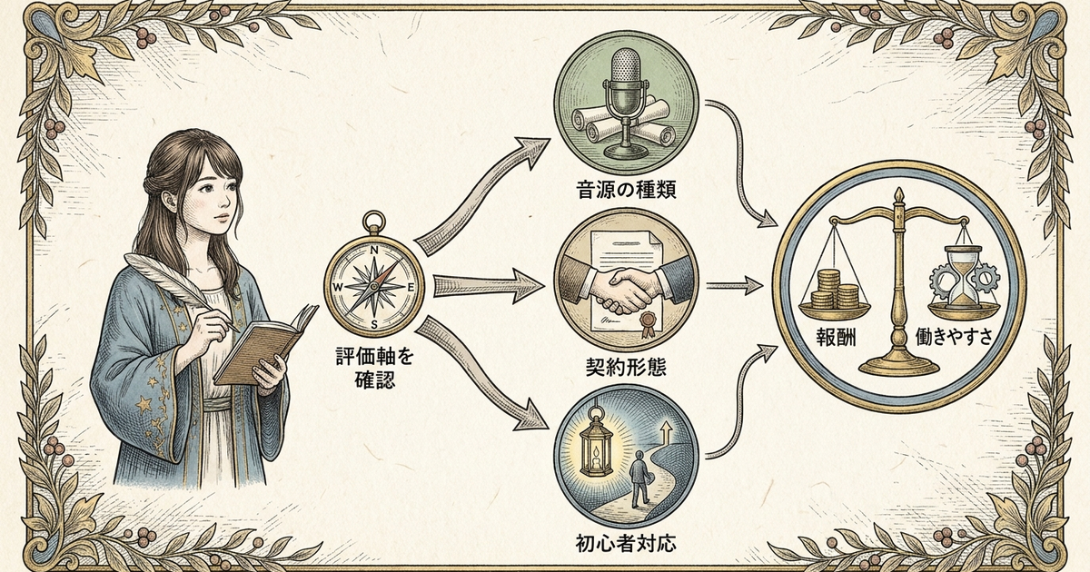 文字起こし仕事を探す前に確認しておくべき評価軸