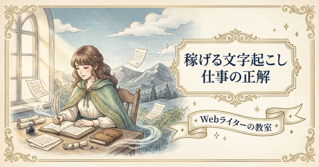 文字起こし 仕事の解説イメージ