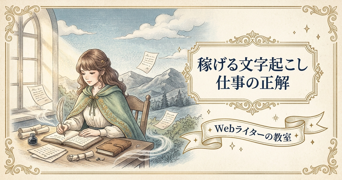 文字起こし 仕事の解説イメージ