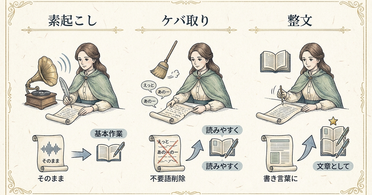 在宅ワークで文字起こしをする3つの形式と求められるスキルの違い