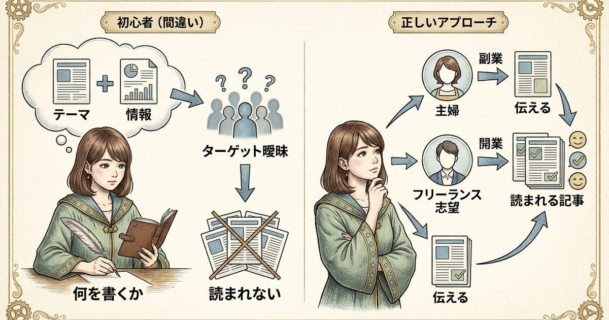 Webライティング初心者が最初に間違える「誰に何を伝えるか」の設定