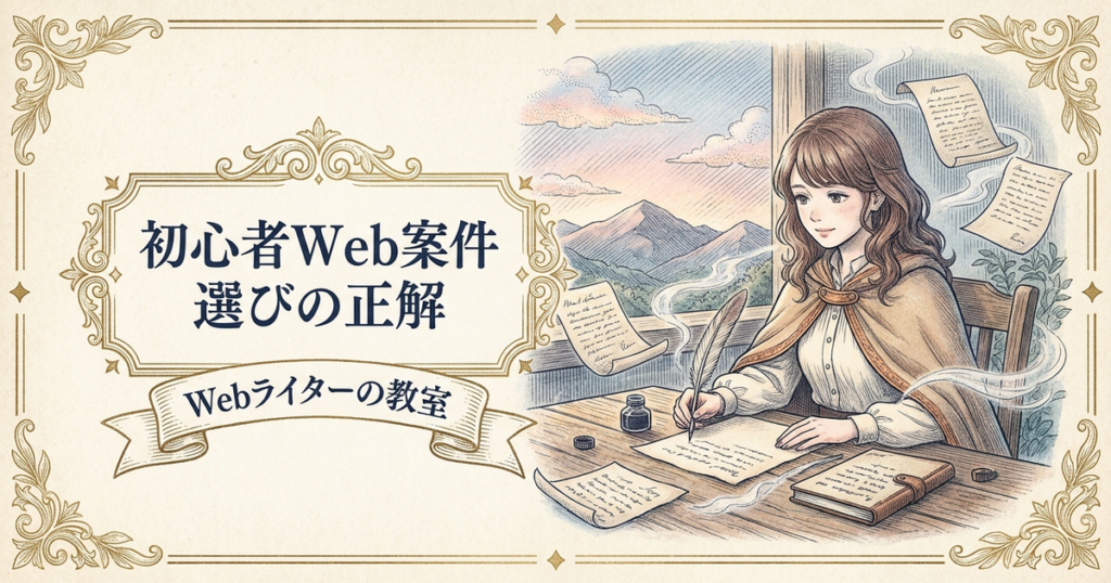 webライティング 初心者 案件の解説イメージ
