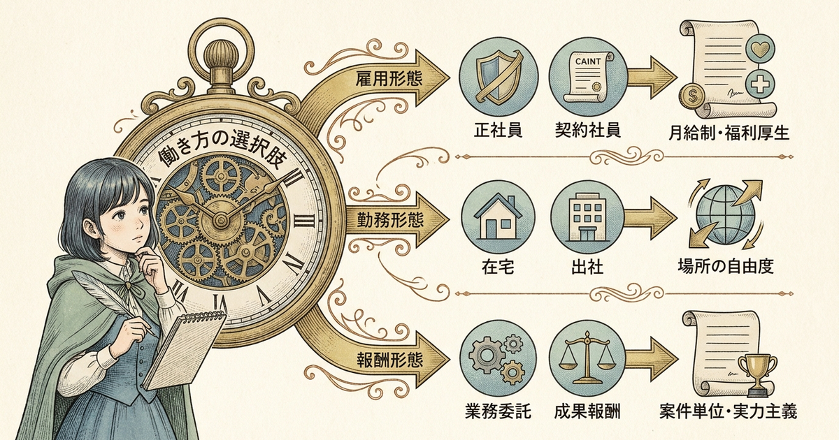 ライティング求人を探す前に知っておくべき働き方の選択肢