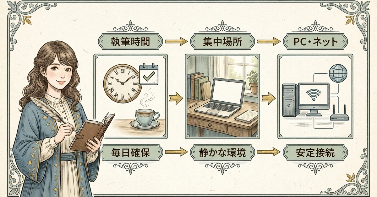 副業ライターを未経験から始めるなら、最初に用意すべき3つの環境