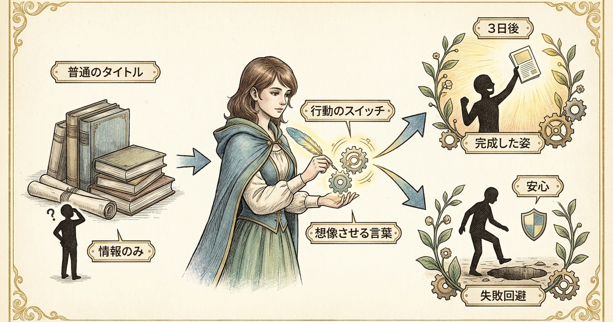 目を引くタイトルで読者が「次に何をしたくなるか」を設計している