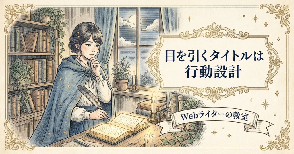 目を引くタイトルの解説イメージ