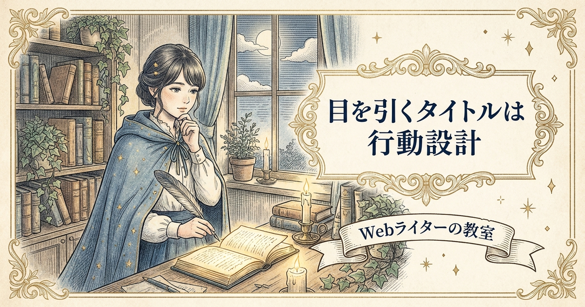 目を引くタイトルの解説イメージ