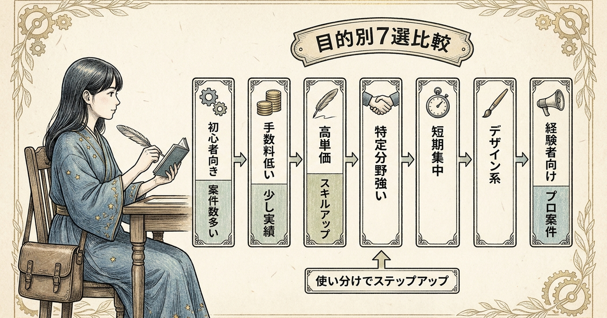 目的別で整理したクラウドソーシングサイト7選の比較
