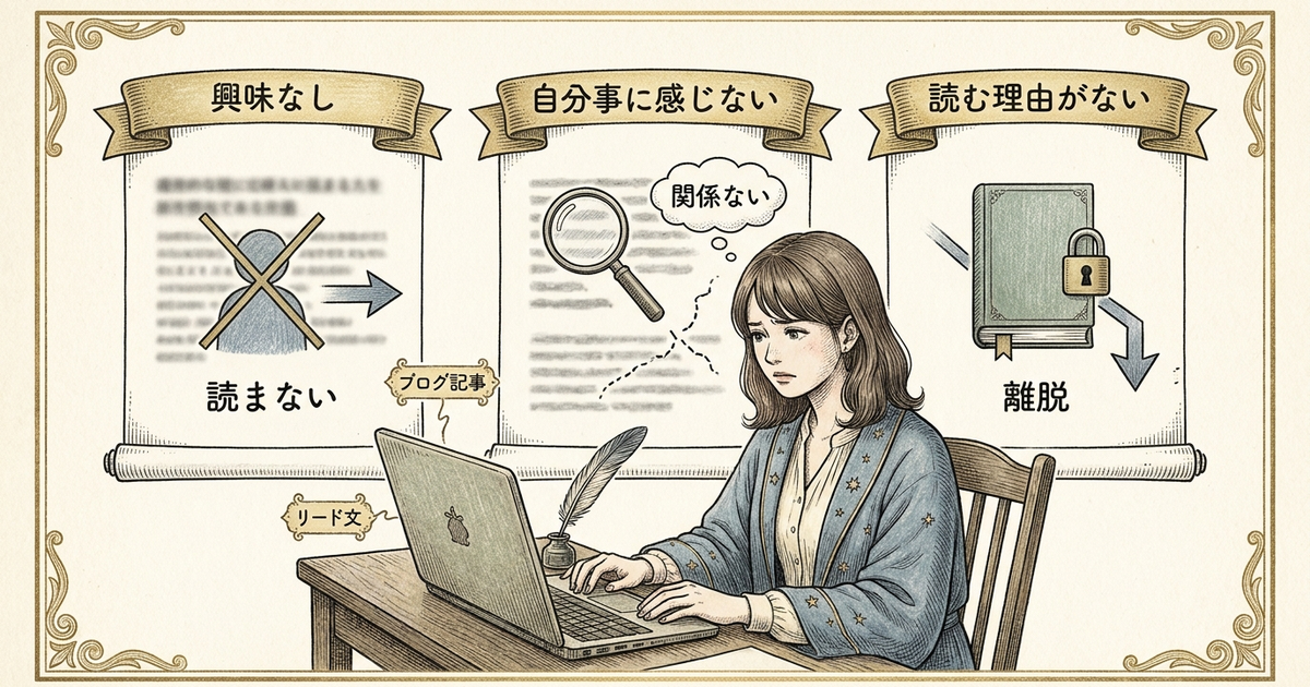 離脱されるリード文に共通する3つの致命的な欠陥