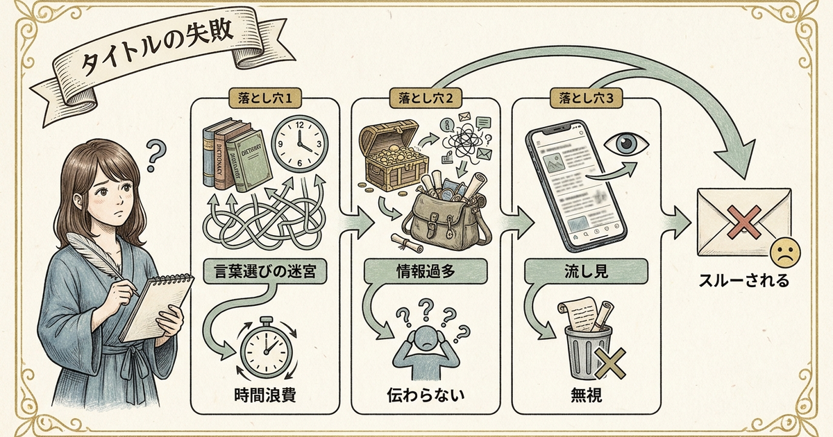 タイトルの書き方で失敗している人が気づいていない3つの落とし穴