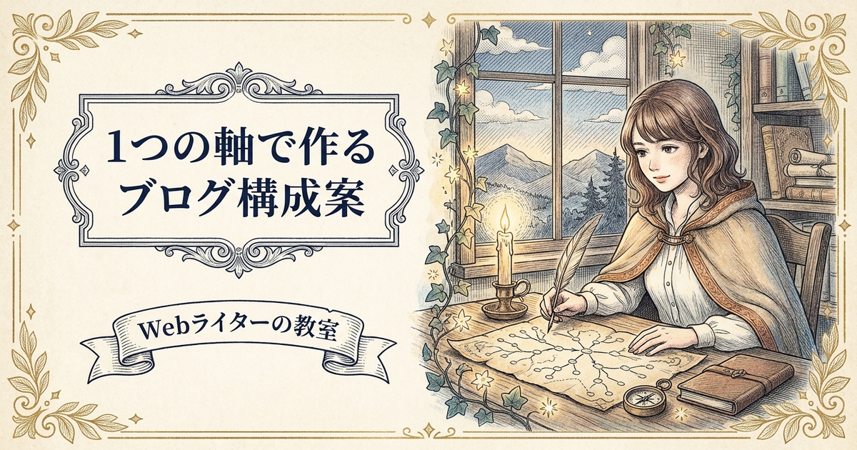 ブログ 構成案 作り方の解説イメージ