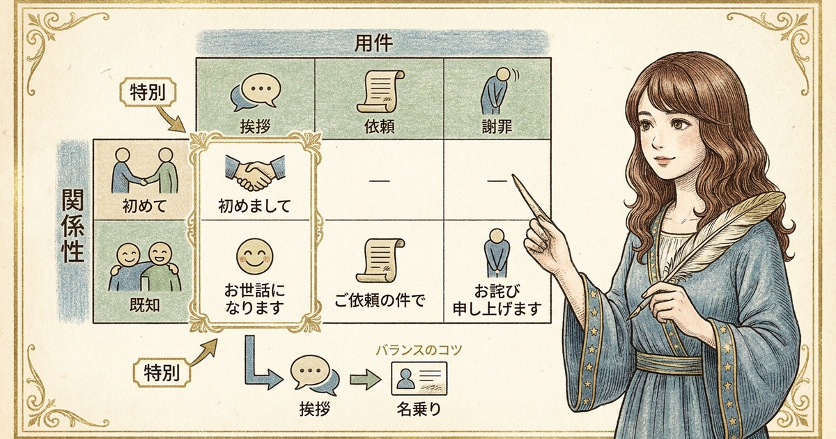 関係性・用件別のメールの書き始め文例一覧