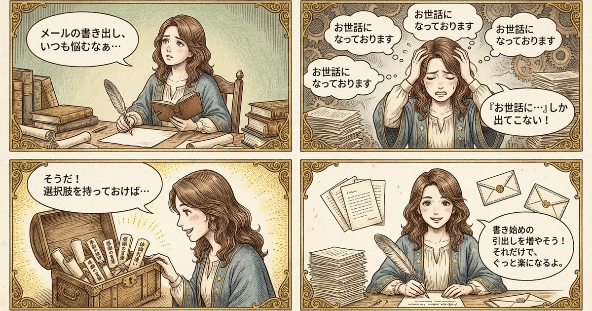 まとめ――メールの書き始めは選択肢を持っておくだけで変わる