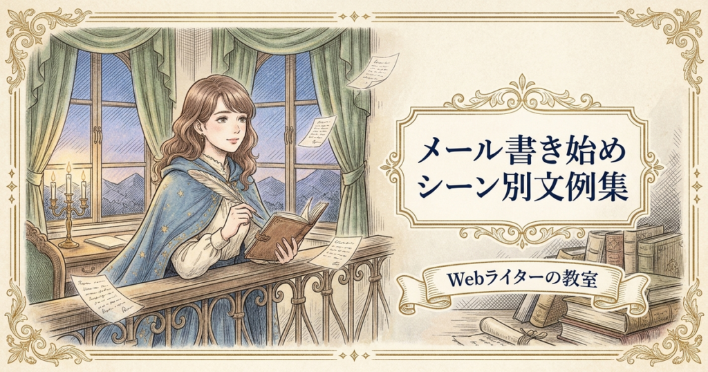 メール書き始めの解説イメージ