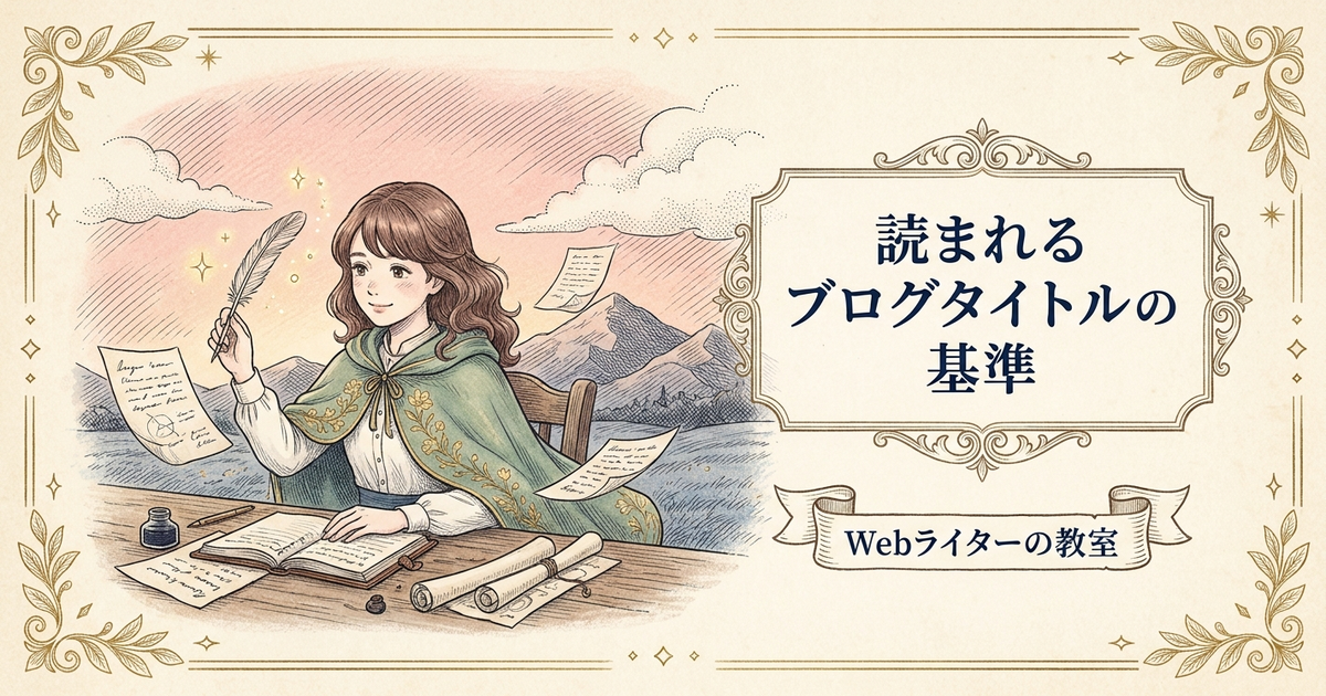 ブログアフィリエイト 初心者 記事タイトル 作り方の解説イメージ