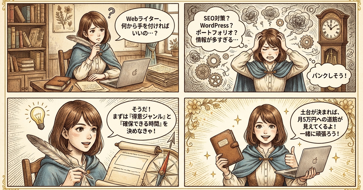 まとめ:Webライター副業で月5万円を達成するために、最初に決めておくべきこと
