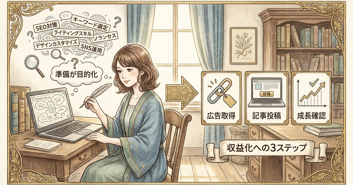 ブログアフィリエイトの始め方で迷っている人が見落としている準備の順番