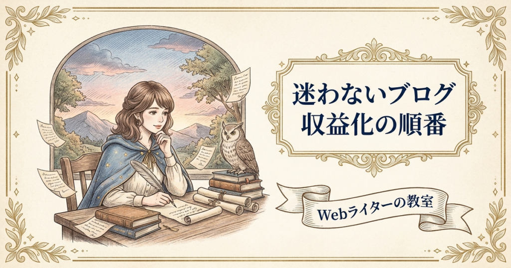 ブログアフィリエイトの始め方、収益化までに必要な準備と流れの解説イメージ
