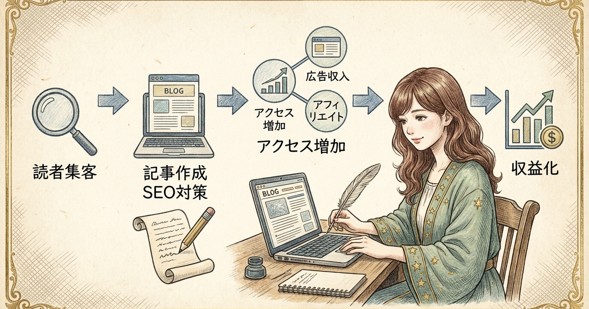 副業ブログで稼ぐ収益化の流れを3つの段階で整理しておく