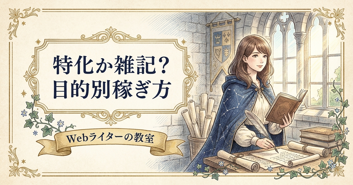 特化ブログと雑記ブログはどっちが稼げる？成功例から選び方を解説の解説イメージ