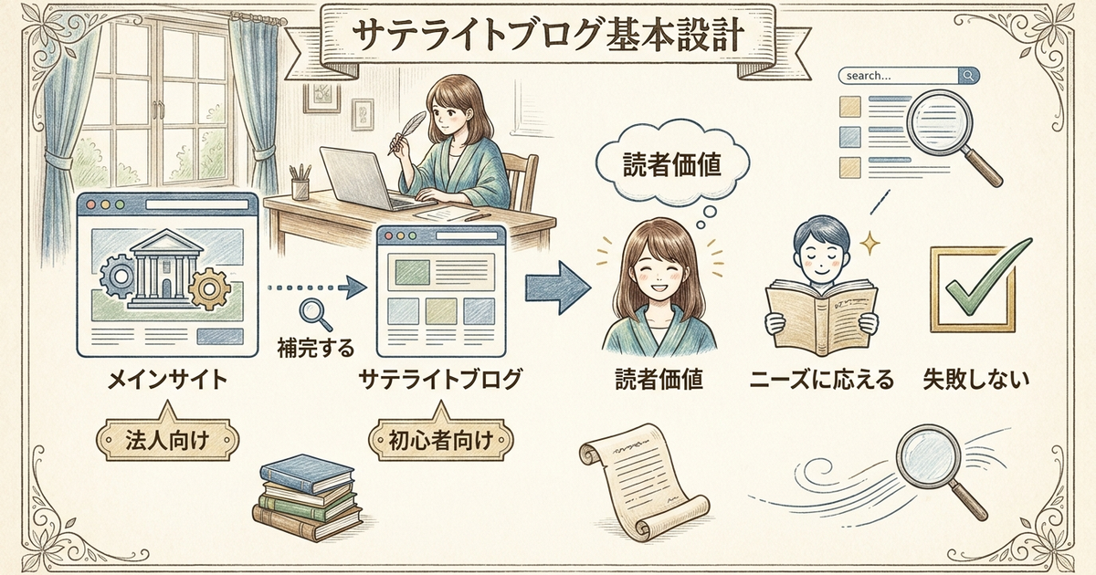 サテライトブログの作り方で失敗しない基本設計を整理しておく