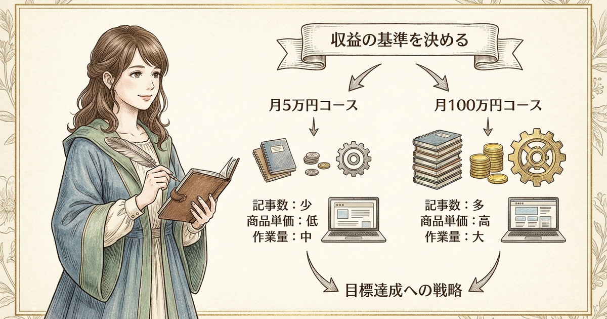 ブログで仕事にできる人が最初に決めている「収益の基準」